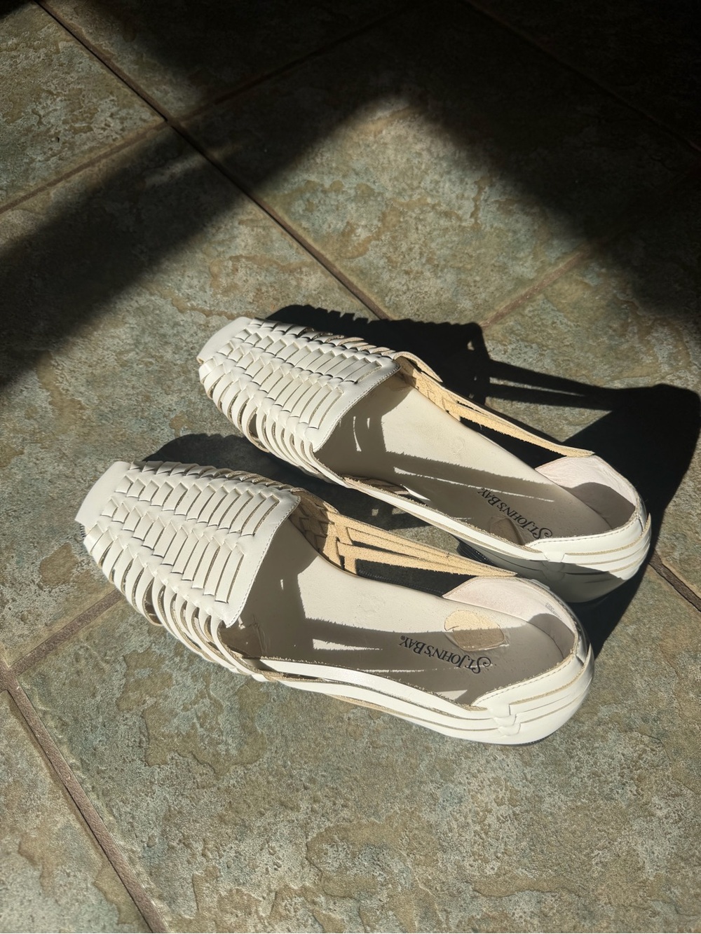 Cream Hauraches Woven Shoes